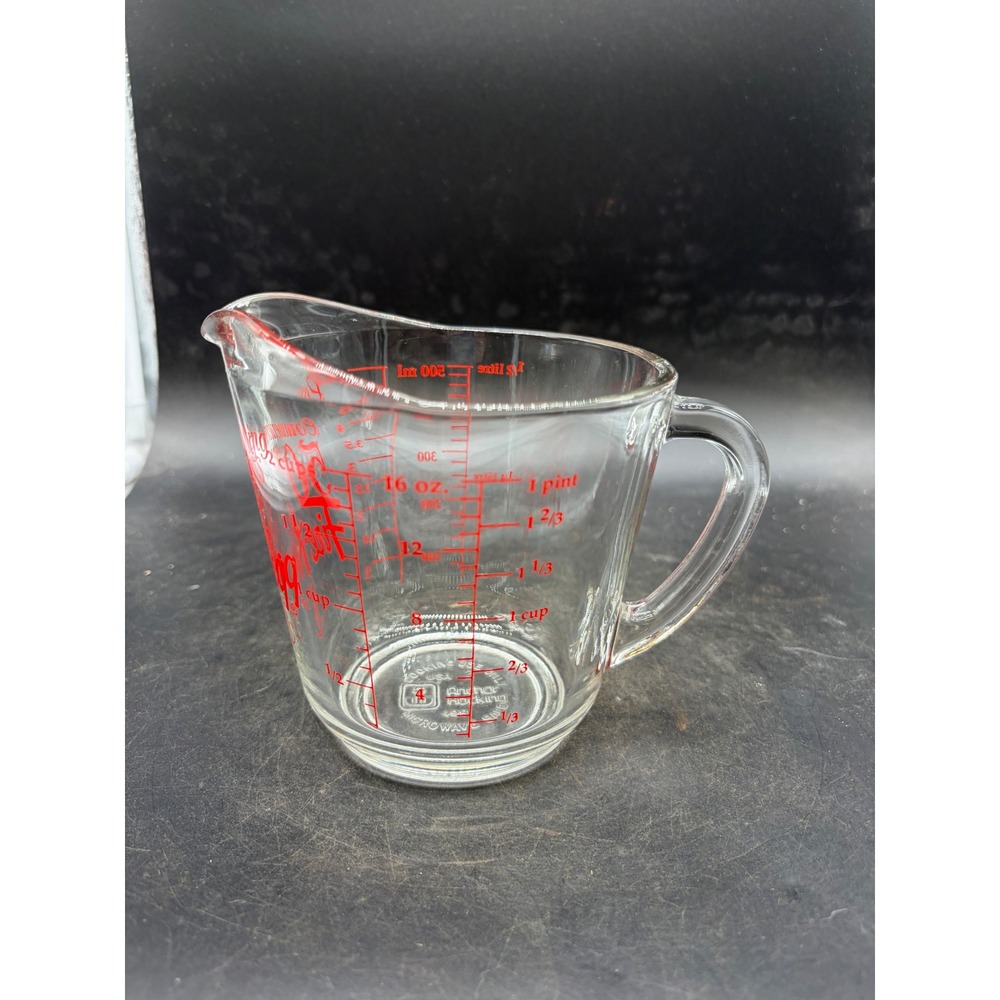 Anchor Hocking Fire-King 50 Years Commemorative Glass Measuring Cup 2 Cup 16 oz